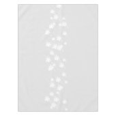 雪の結晶ライトグレーホワイト テーブルクロス (正面)