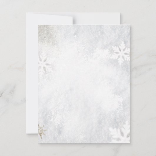 雪の結晶ランタンストリングライトリハーサルディナー 招待状 (裏面)
