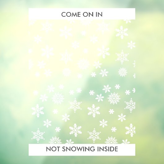 雪の結晶冬のビジネスまたはホームエントリー大型 ウィンドウサイン (シート3)