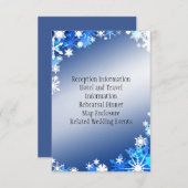 雪の結晶同封カード 招待状 (正面/裏面)
