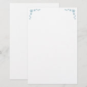 雪の結晶文房具 便箋 (正面/裏面)
