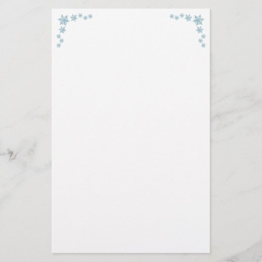 雪の結晶文房具 便箋 (正面)