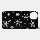 雪の結晶柄 ブラック フォンケース Case-Mate iPhoneケース (裏面 (横))