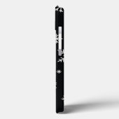 雪の結晶柄 ブラック フォンケース Case-Mate iPhoneケース (裏面 / 左)