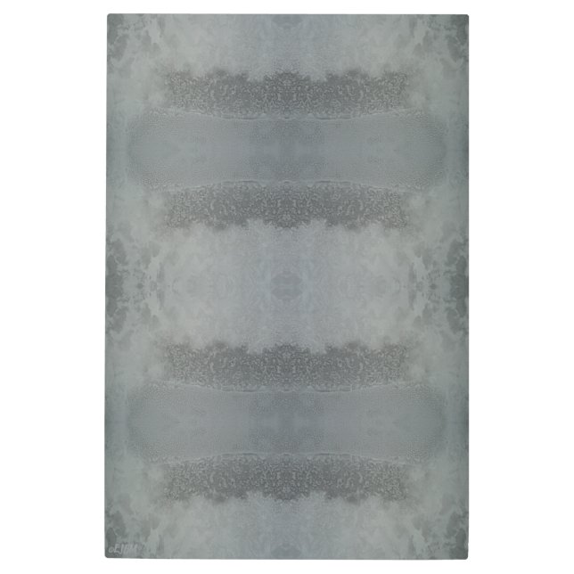 雪の結晶模様の金属壁アート メタルプリント (正面)