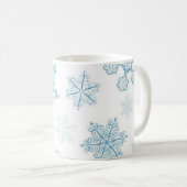 雪の結晶模様 コーヒーマグカップ (正面右)