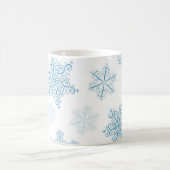 雪の結晶模様 コーヒーマグカップ (中央)