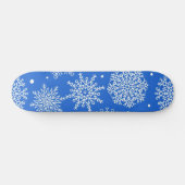 雪の結晶模様 スケートボード (横)