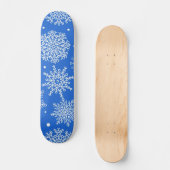 雪の結晶模様 スケートボード (正面)