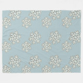 雪の結晶模様 フリースブランケット (正面(横))