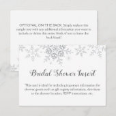 雪の結晶 ウィンター ワンダーランド ブライダル シャワー 挿入ページ エンクロージャーカード (正面/裏面)