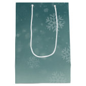 雪の結晶 ウインターブライダルシャワー ミディアムペーパーバッグ (裏面)