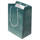 雪の結晶 ウインターブライダルシャワー ミディアムペーパーバッグ (裏面アングル)