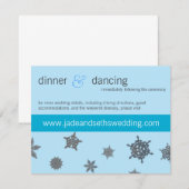 雪の結晶 ウェディング ウェブサイト プロフィール カード (正面/裏面)