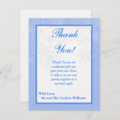 雪の結晶 ウェディング フラット サンクス カード (正面/裏面)