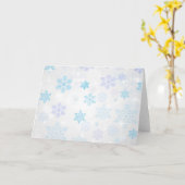 雪の結晶 カード (黄色い花)