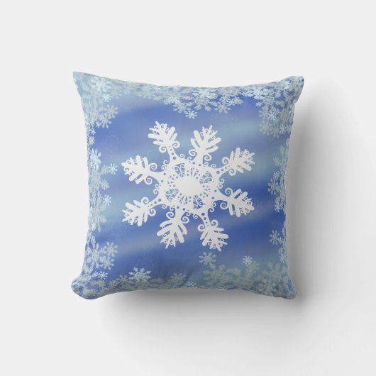 雪の結晶 クッション (正面)