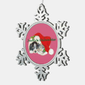 雪の結晶 クリスマス オーナメント 子犬と子猫 (右)