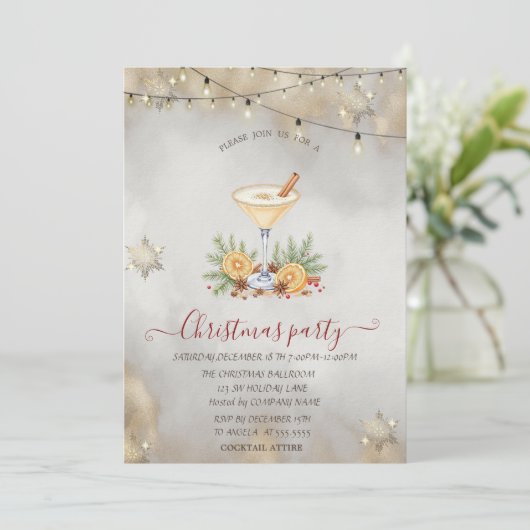 雪の結晶, クリスマス ピン ツリー ライト 会社 招待 招待状 (スタンド正面)