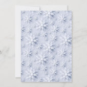 雪の結晶 クリスマス 法人 ホリデーパーティー 招待状 (裏面)