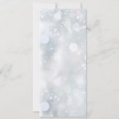 雪の結晶 グリーン 冬の洗礼 キリスト教徒の名付け ご案内 招待状 (裏面)