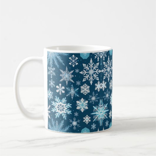雪の結晶 コーヒーマグ コーヒーマグカップ (左)