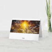 雪の結晶 ゴールド グロー ウィンター アイス カード (裏面)
