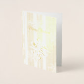 雪の結晶 ストライプ クリスマス 箔カード (正面)