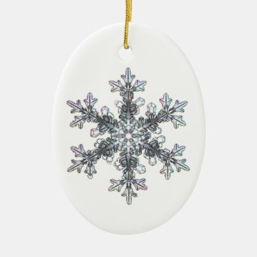 雪の結晶 セラミックオーナメント (正面)