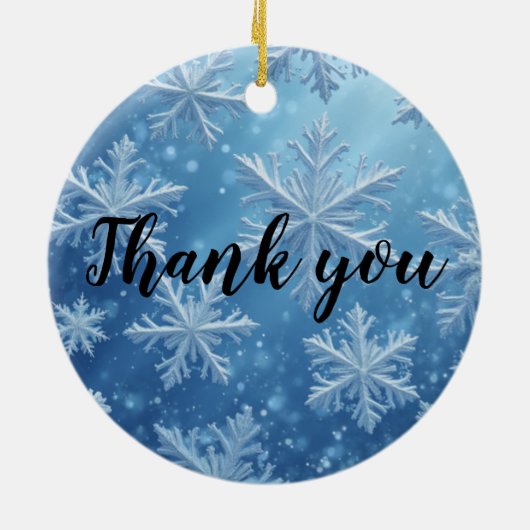 雪の結晶 セラミックオーナメント (裏面)