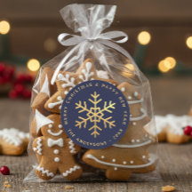 雪の結晶 ネイビーブルー 偽の金 エレガントな クリスマス