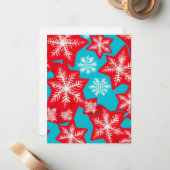 雪の結晶 ノートカード (正面/裏面インサイチュ)