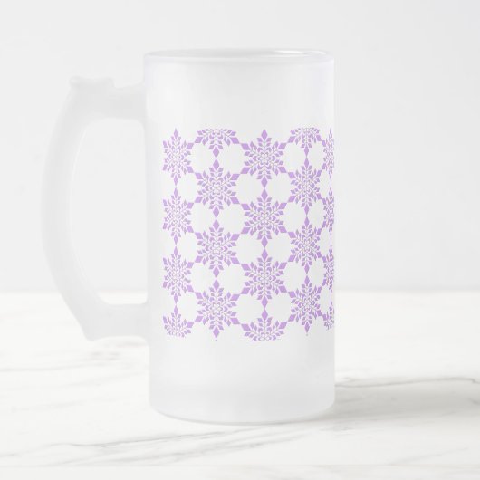 雪の結晶 フロストグラスビールジョッキ (左)