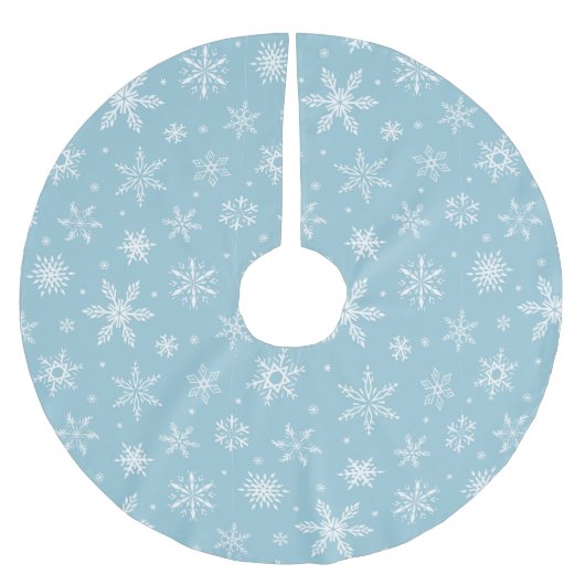 雪の結晶 ブラッシュドポリエステルツリースカート (正面)