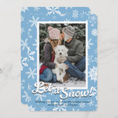 雪の結晶 ホリデー フォトカード シーズンカード (正面/裏面)