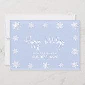 雪の結晶 モダン コーポレート ホリデー カード (正面)