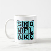 雪の結晶 ユニークな雪 コーヒーマグカップ (左)