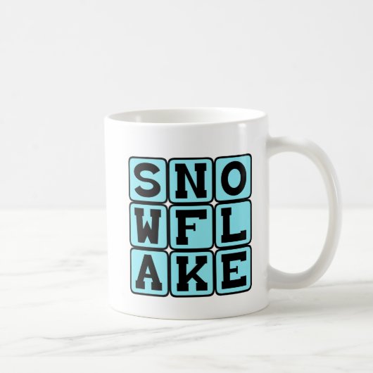 雪の結晶 ユニークな雪 コーヒーマグカップ (右)
