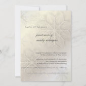 雪の結晶、冬のウェディング招待状 招待状 (裏面)