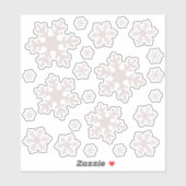 雪の結晶 冬のクリスマス スティッカー パック シール (シート)