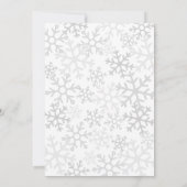 雪の結晶 冬のジェンダーニュートラルベイビーシャワー 招待状 (裏面)