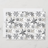 雪の結晶 水彩 ミニマリスト 写真 クリスマス (裏面)