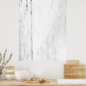 「雪の結晶」白黒抽象芸術 ポスター (キッチン)