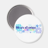 雪の結晶_自閉 マグネット (正面/裏面)