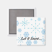 雪の結晶、雪が降りますように マグネット (正面/裏面)