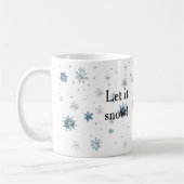 雪の結晶 雪が降る 鹿 クリスマス サンタ 帽子 コーヒーマグカップ (左)