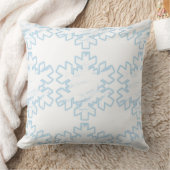 雪の結晶(青と白) クッション (ブランケット)