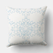 雪の結晶(青と白) クッション (裏面)