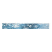 雪の結晶,青,クリスマス サテンリボン (正面)
