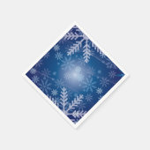 雪の結晶（青） スタンダードカクテルナプキン (角)
